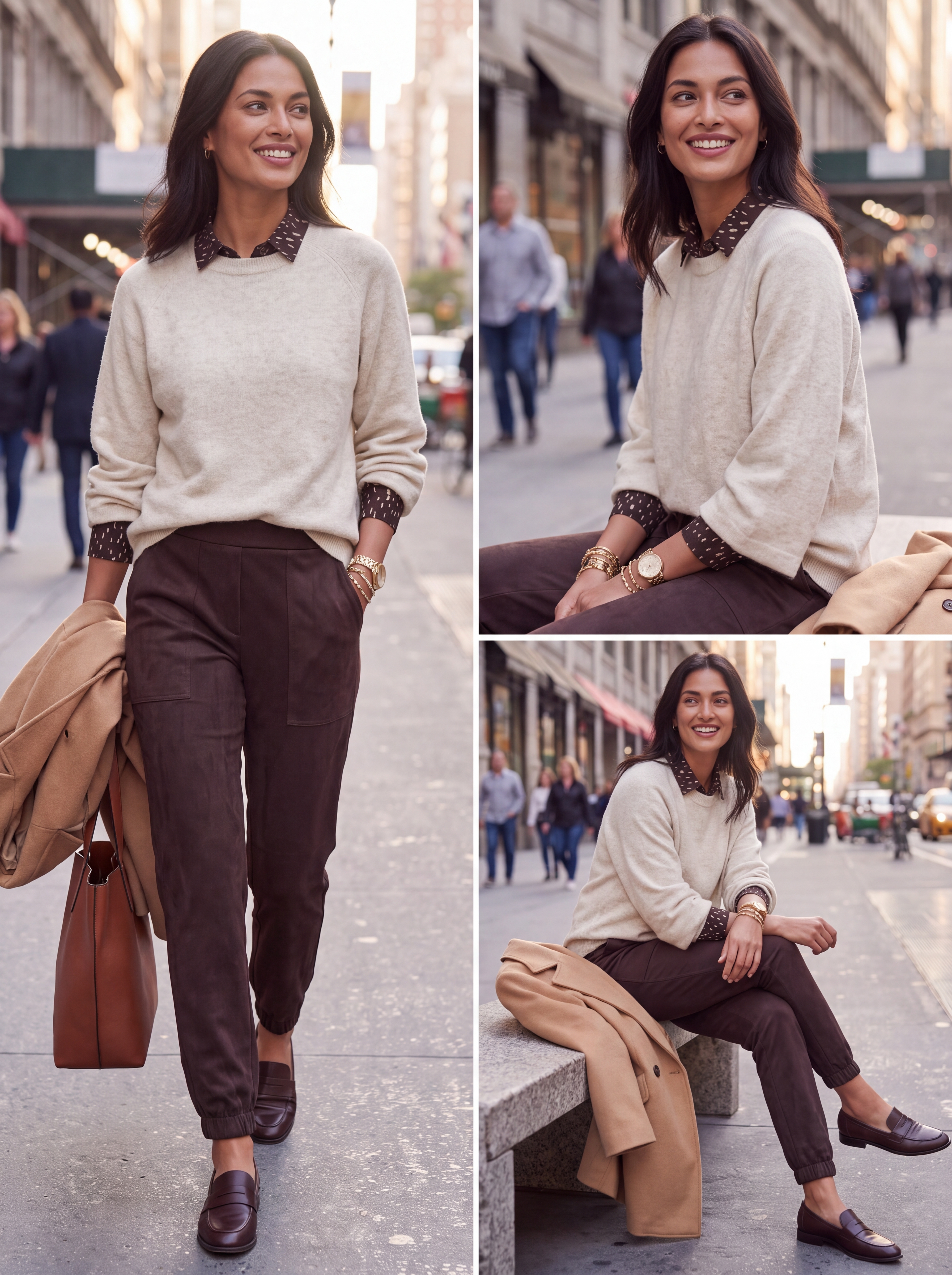 Dámsky pulóver BROADWAY NYC FASHION ECRU MELANGE s.WEAR 6